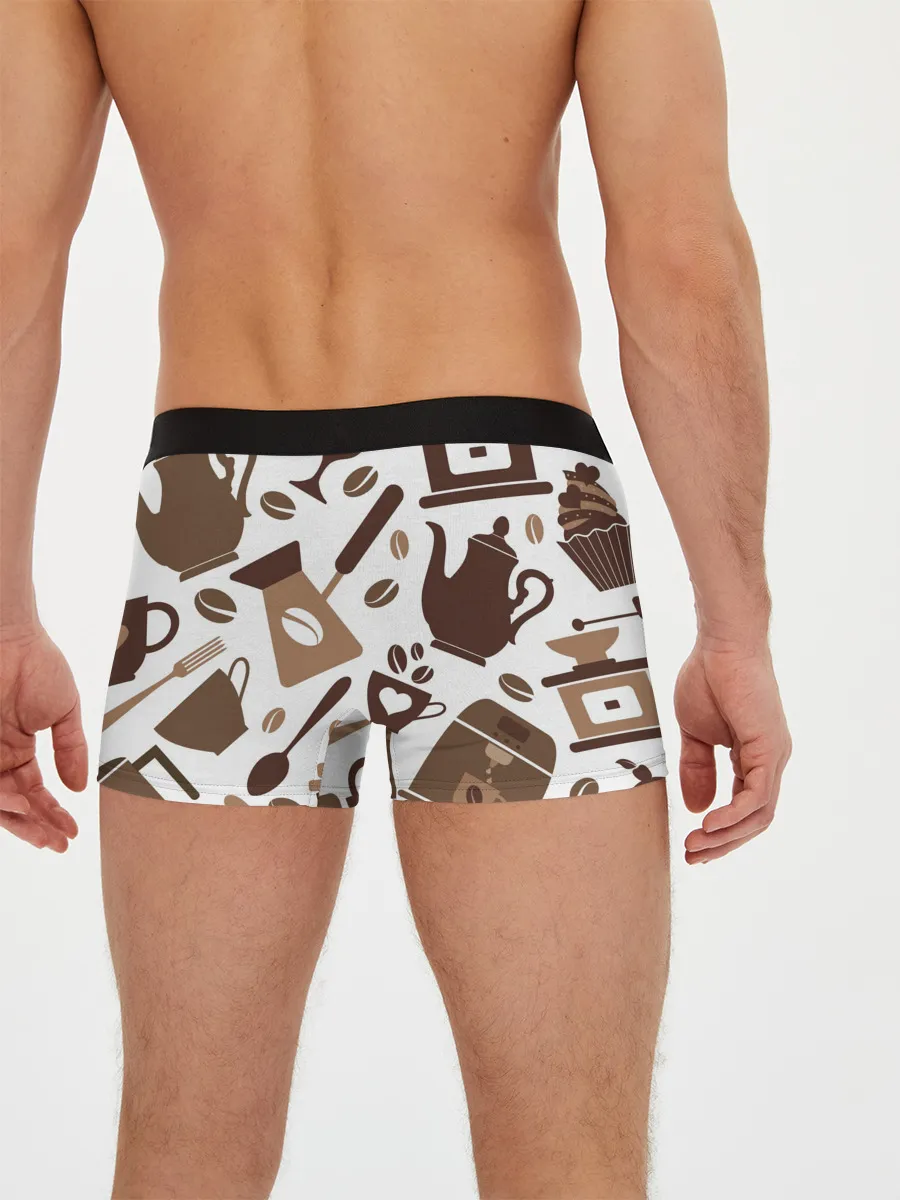 Мужские трусы боксеры / coffee