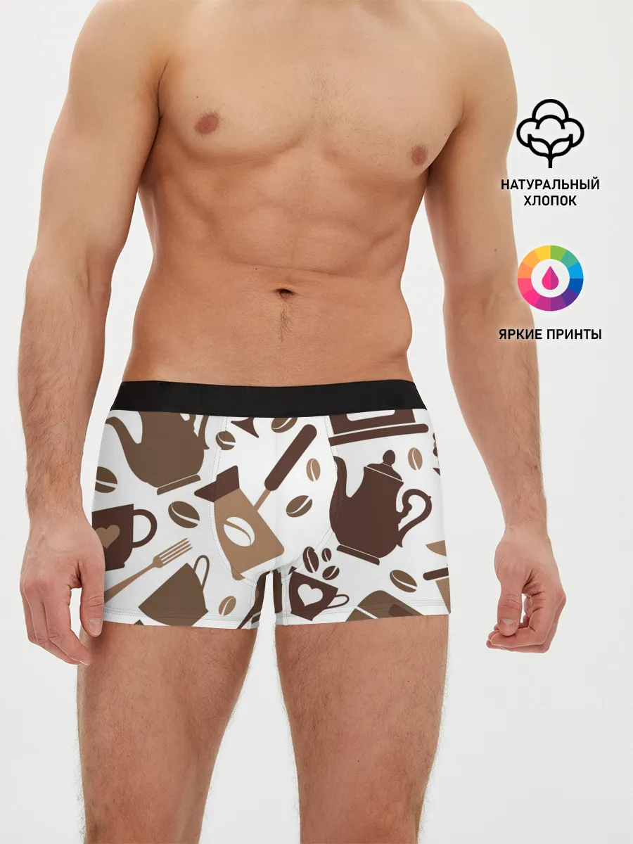 Мужские трусы боксеры / coffee