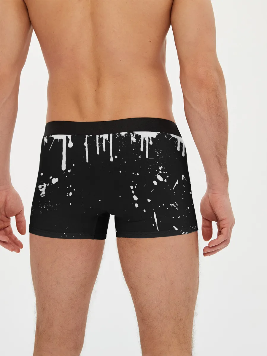 Мужские трусы боксеры / Ахегао лицо чб