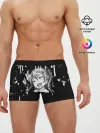 Мужские трусы боксеры / Ахегао лицо чб