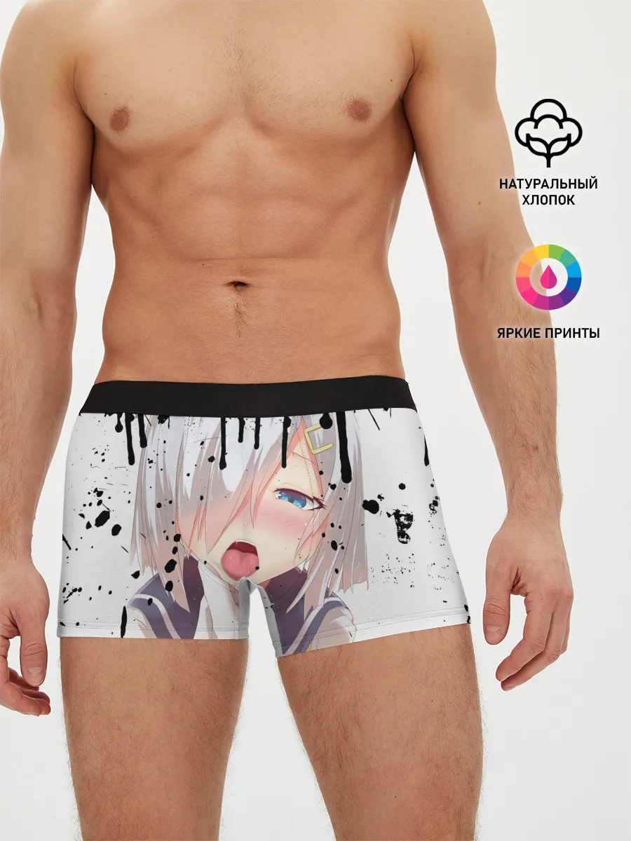 Мужские трусы боксеры / Ахегао лицо в цвете