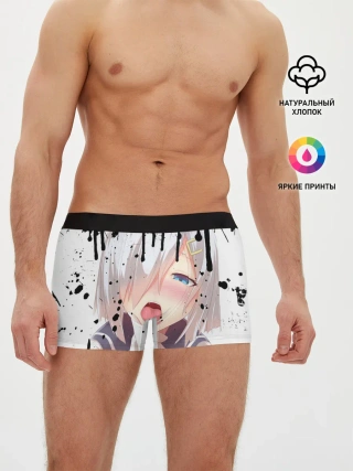 Мужские трусы боксеры / Ахегао лицо в цвете