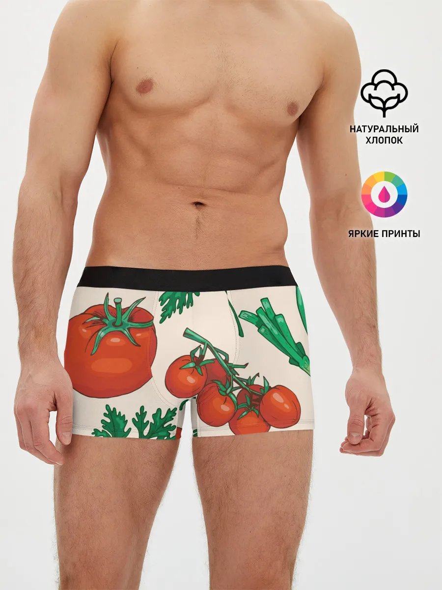 Мужские трусы боксеры / Летние овощи