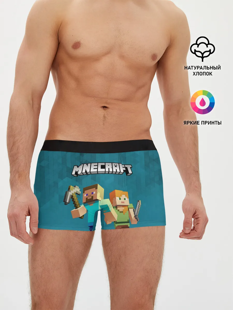 Мужские трусы боксеры / Minecraft