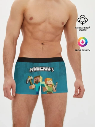 Мужские трусы боксеры / Minecraft