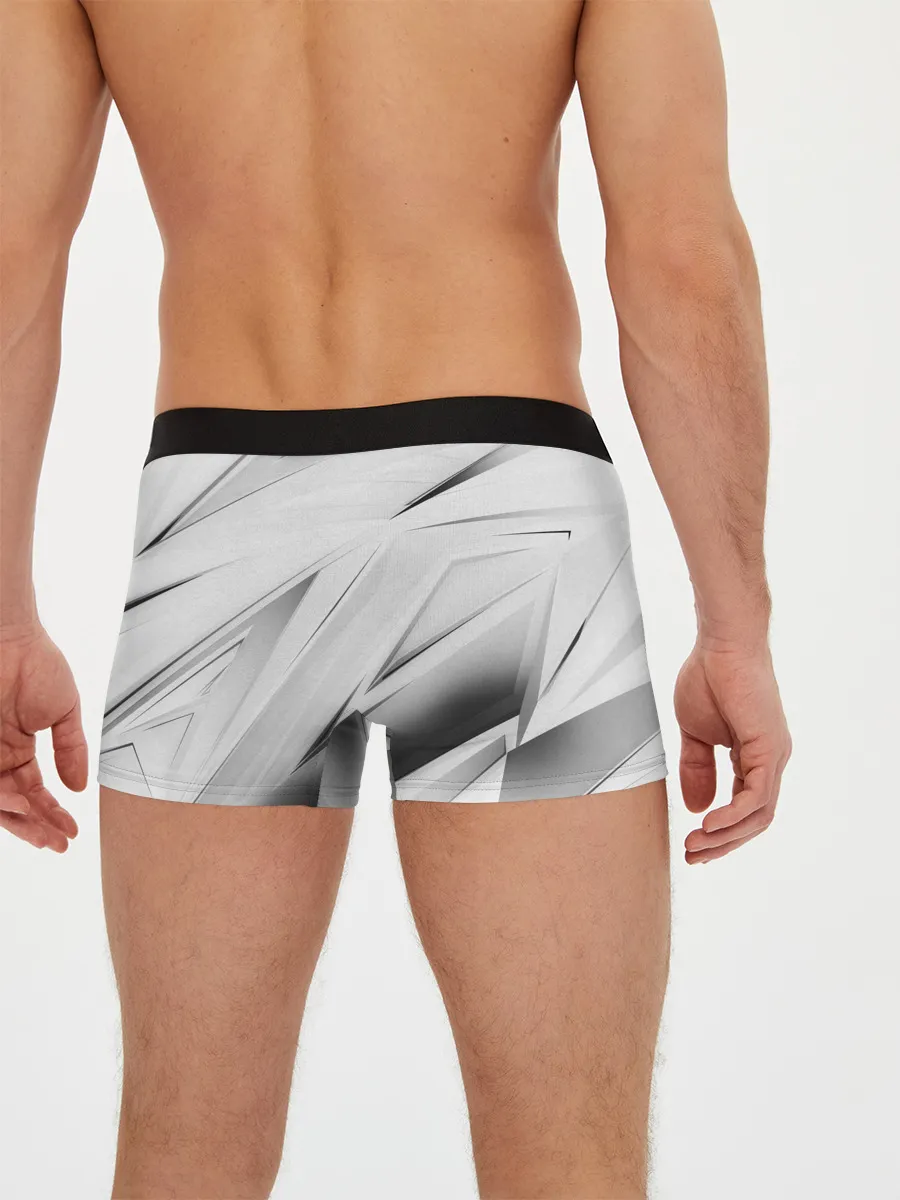 Мужские трусы боксеры / GEOMETRY STRIPES WHITE