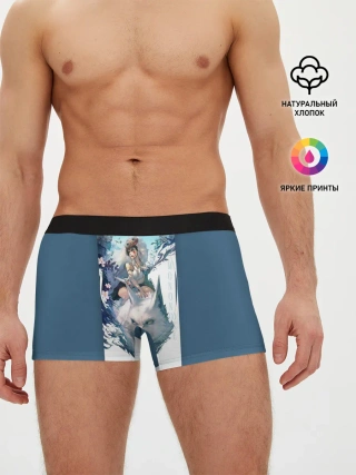 Мужские трусы боксеры / Mononoke голубое небо