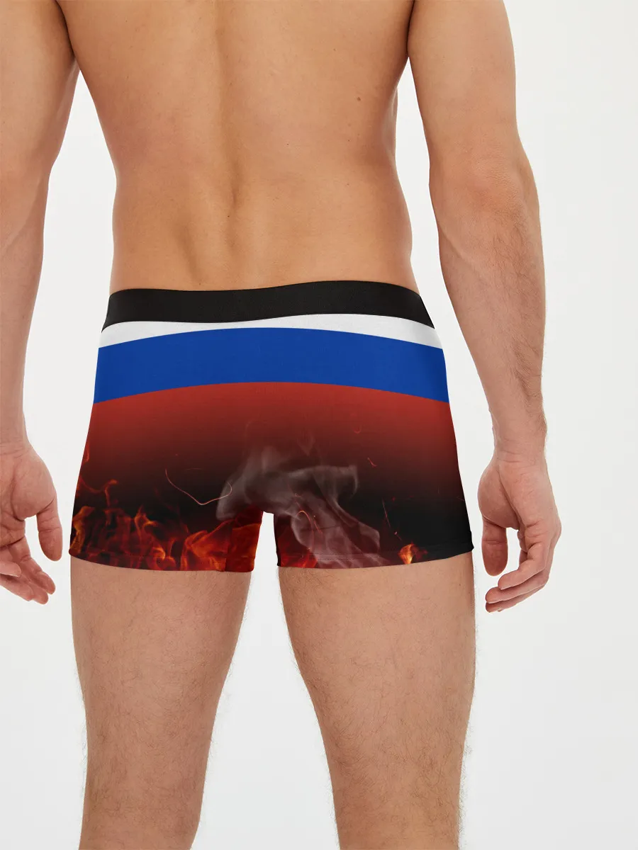 Мужские трусы боксеры / Россия огонь