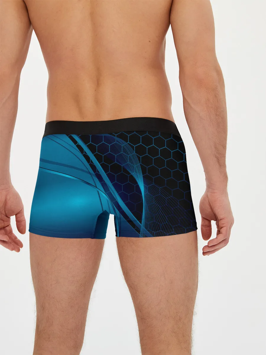 Мужские трусы боксеры / ABSTRACT BLUE