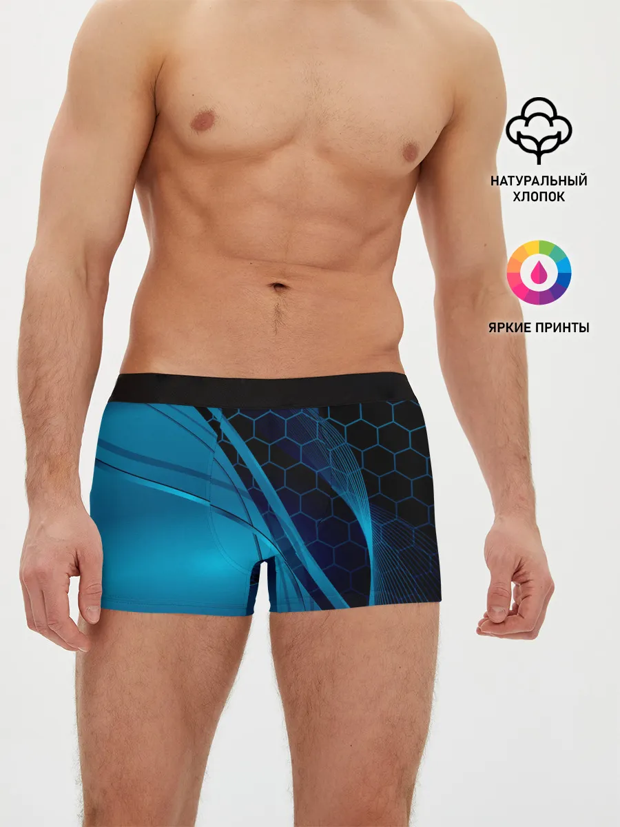 Мужские трусы боксеры / ABSTRACT BLUE