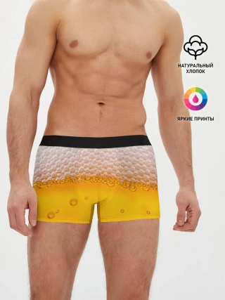 Мужские трусы боксеры / ЖИВОЕ ПЕННОЕ