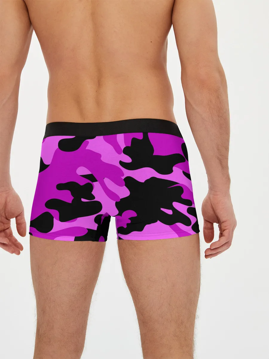 Мужские трусы боксеры / Цветной камуфляж