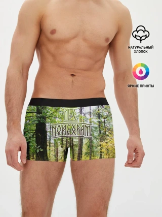 Мужские трусы боксеры / Лес мой храм