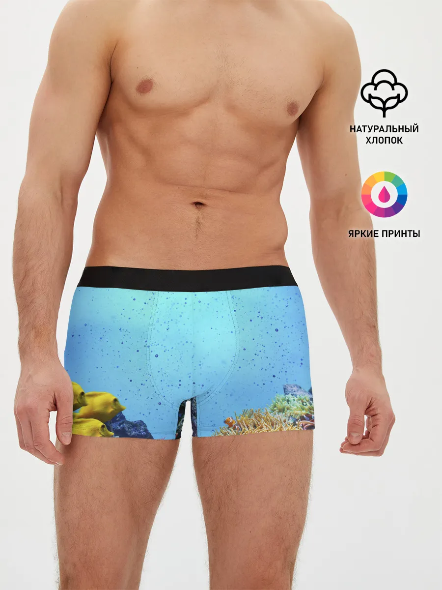 Мужские трусы боксеры / Подводный мир