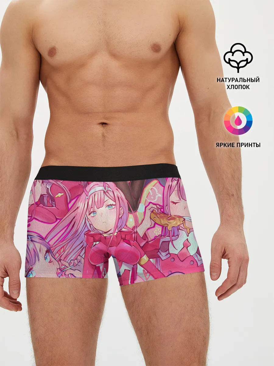 Мужские трусы боксеры / ноль два разная