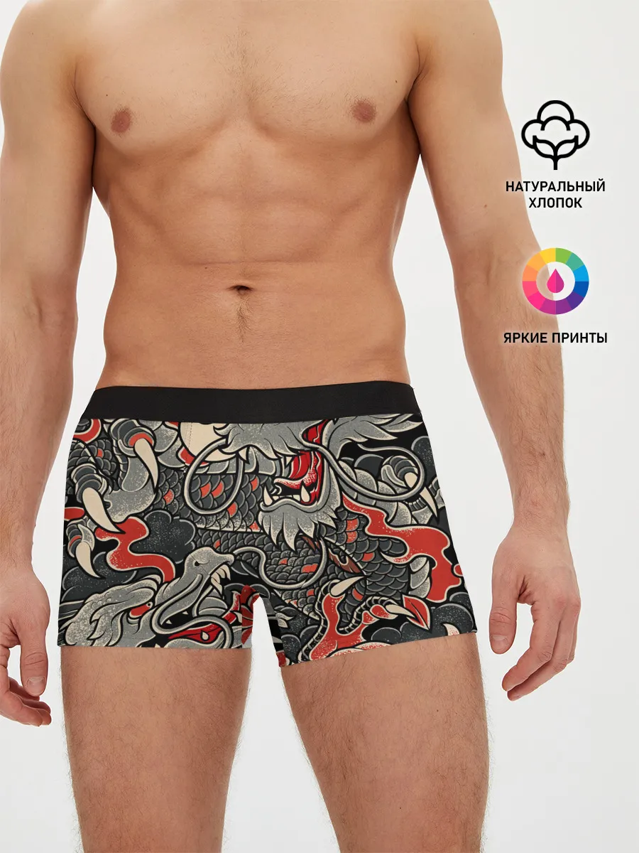 Мужские трусы боксеры / Dsquared tatoo DRAGON
