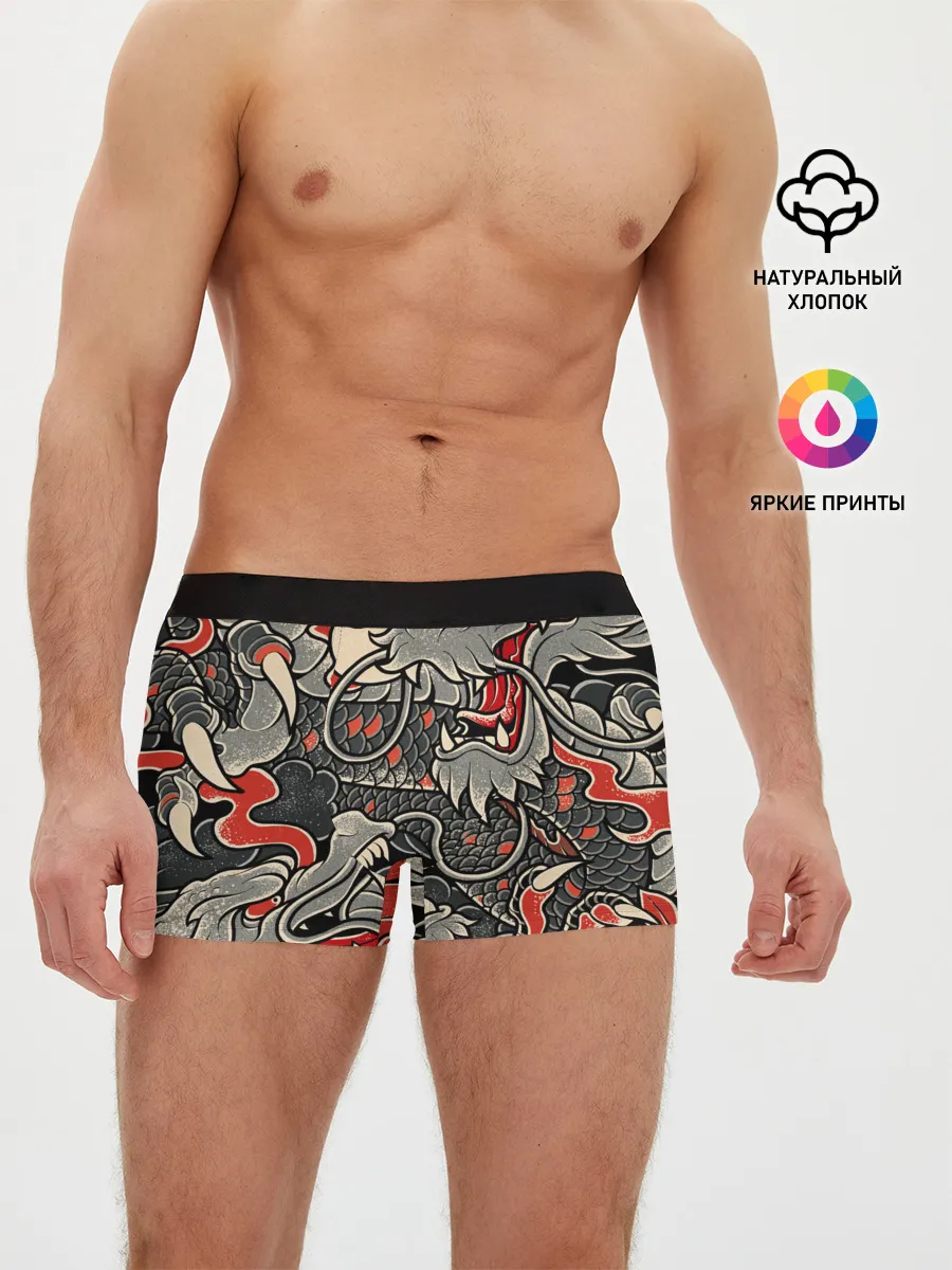Мужские трусы боксеры / Dsquared tatoo DRAGON