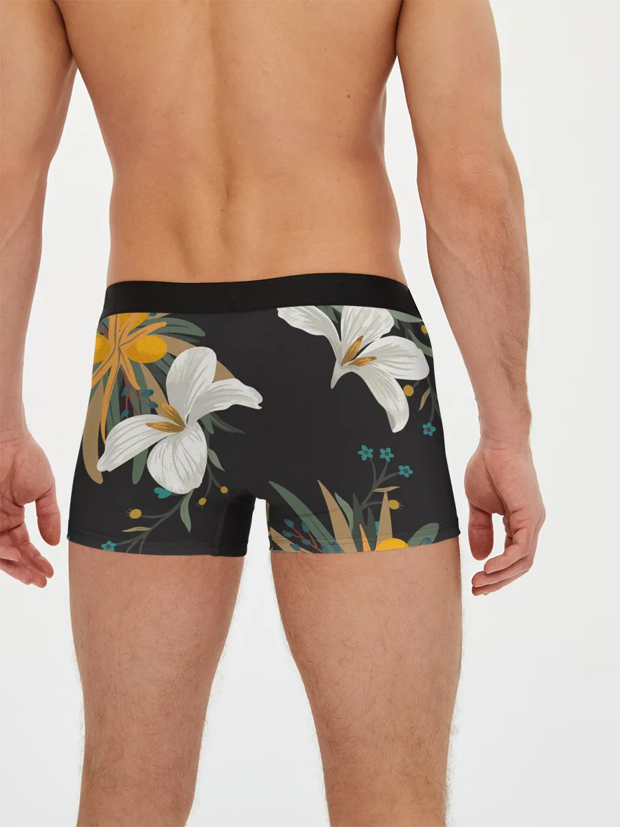 Мужские трусы боксеры / Цветочный арт