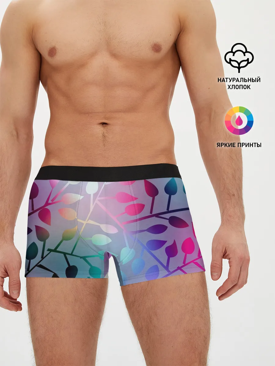 Мужские трусы боксеры / Листья.