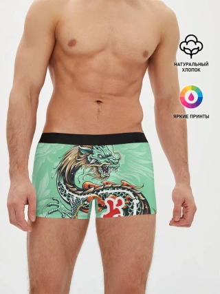 Мужские трусы боксеры / Изумрудный дракон