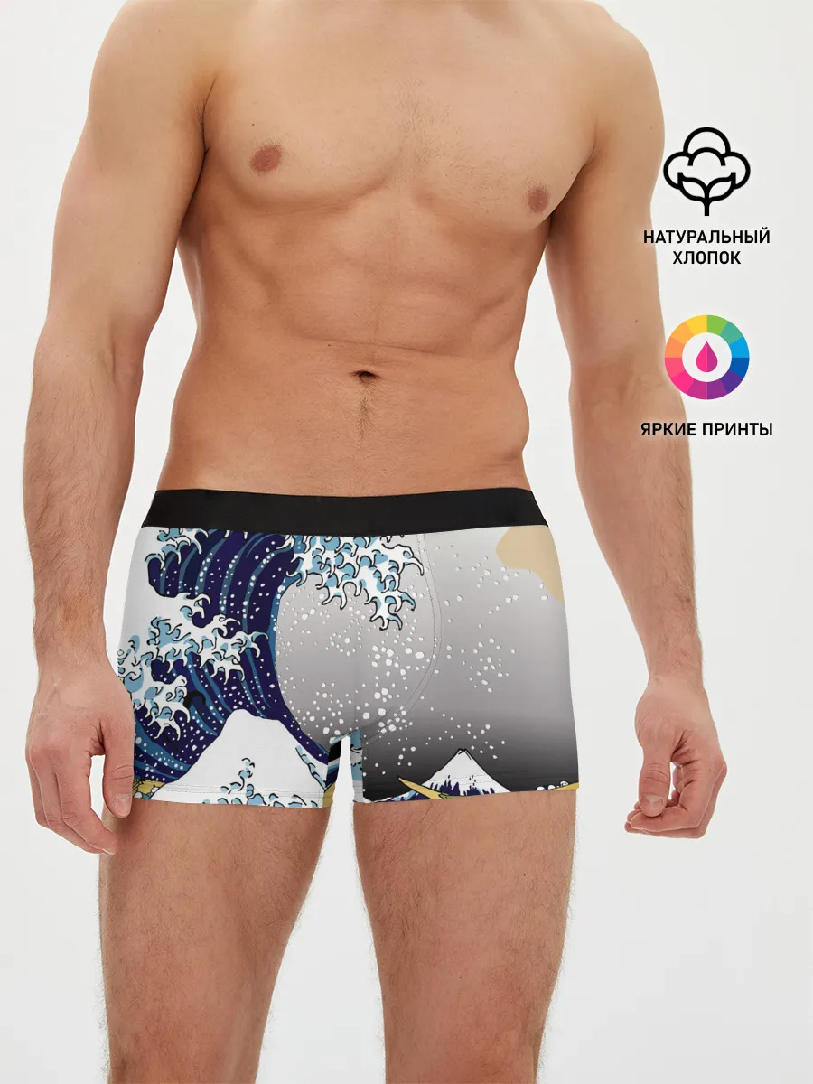 Мужские трусы боксеры / The great wave off kanagawa