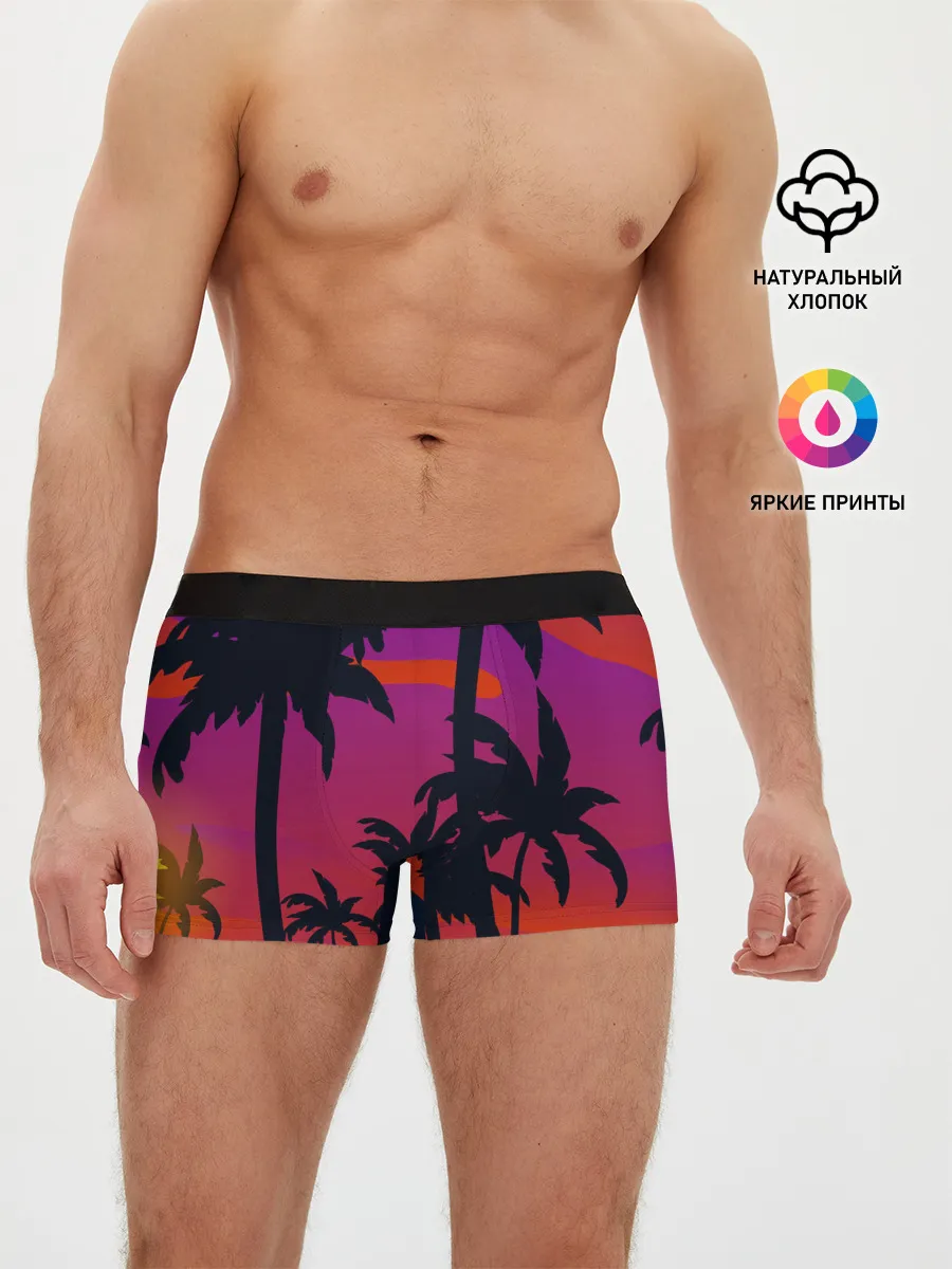 Мужские трусы боксеры / Тропический пляж