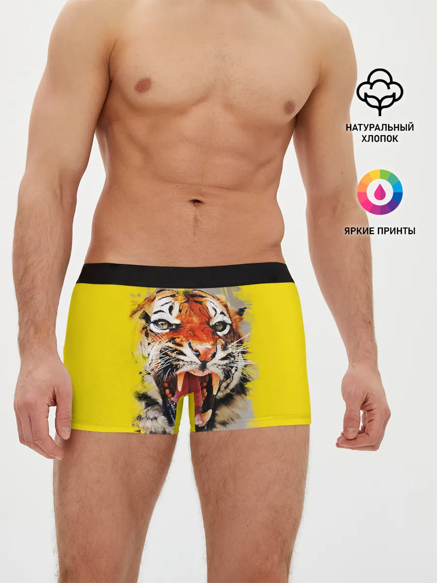 Мужские трусы боксеры / Оскал тигра