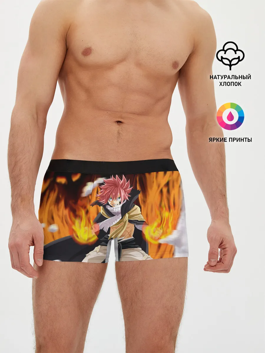 Мужские трусы боксеры / Fairy Tail воинственный Нацу