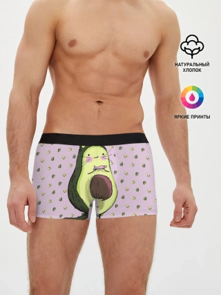 Мужские трусы боксеры / Авокадо Кот