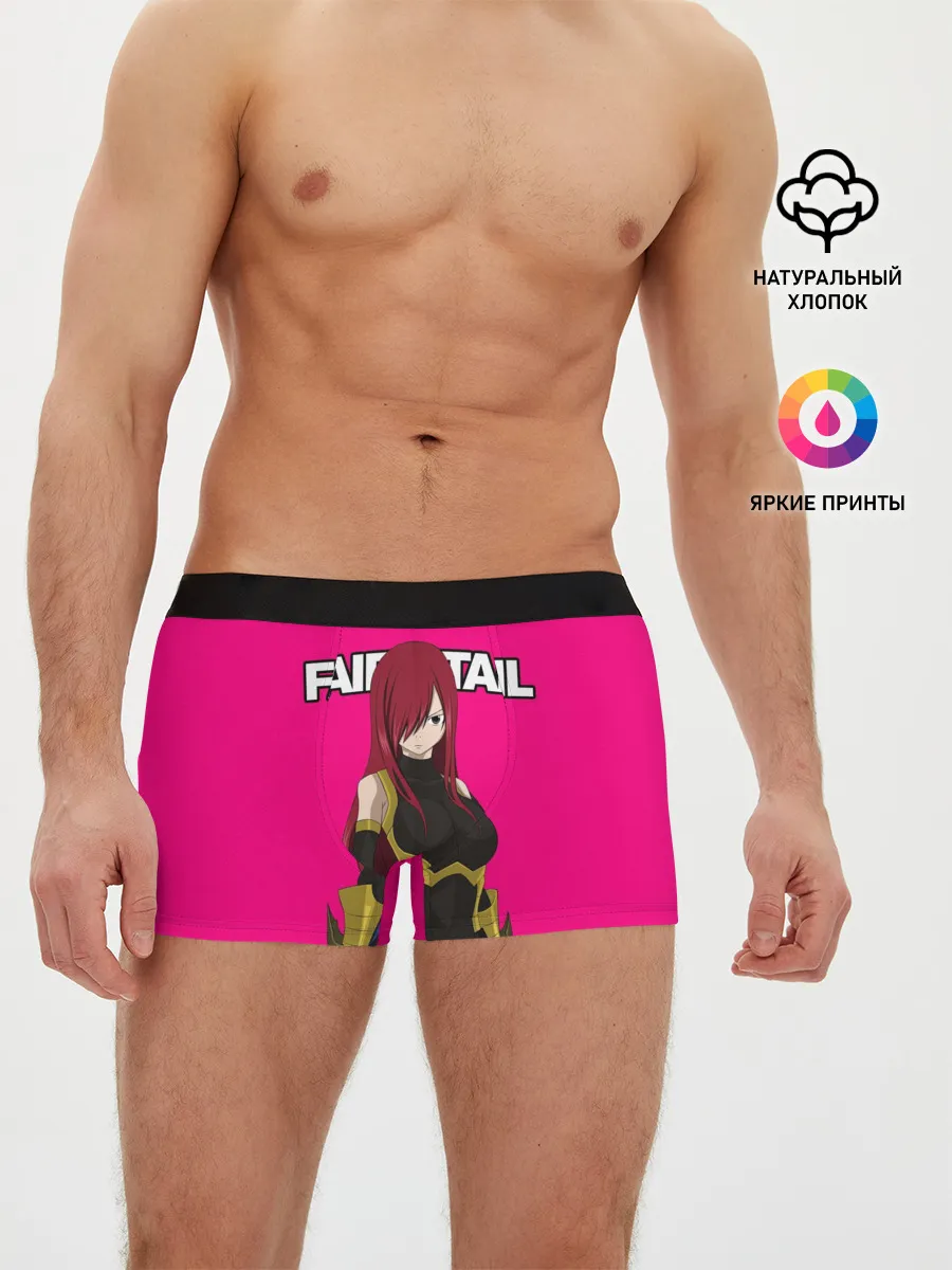 Мужские трусы боксеры / Эльза на розовом фоне