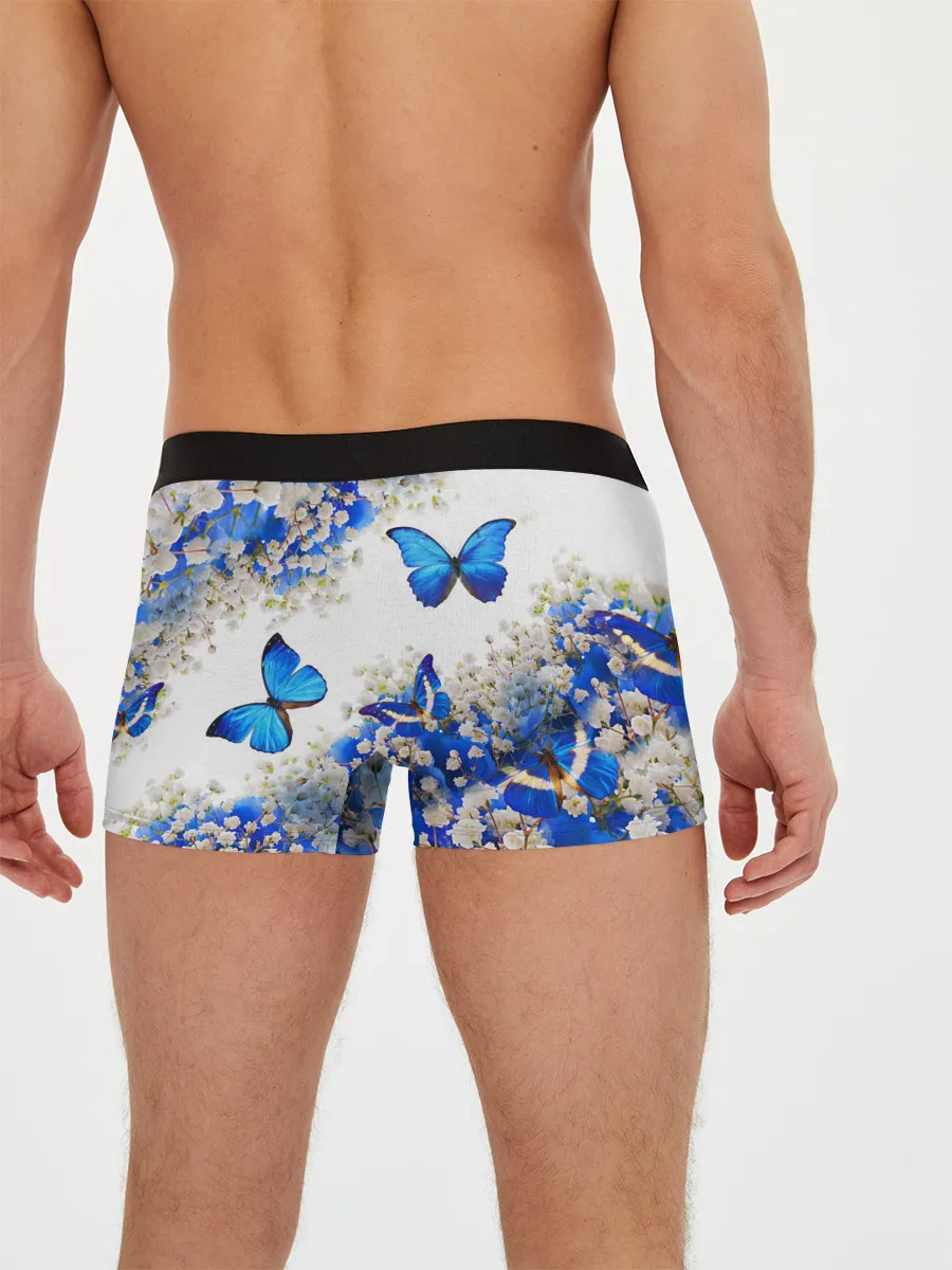 Мужские трусы боксеры / Butterfly | Blue White