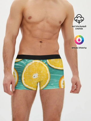 Мужские трусы боксеры / Апельсины