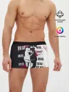 Мужские трусы боксеры / monokuma с пупком и иероглифами