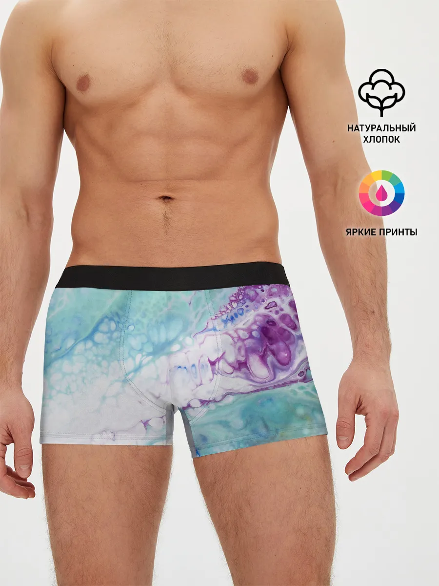 Мужские трусы боксеры / Цветная морская пена