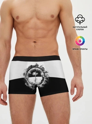 Мужские трусы боксеры / Black and White