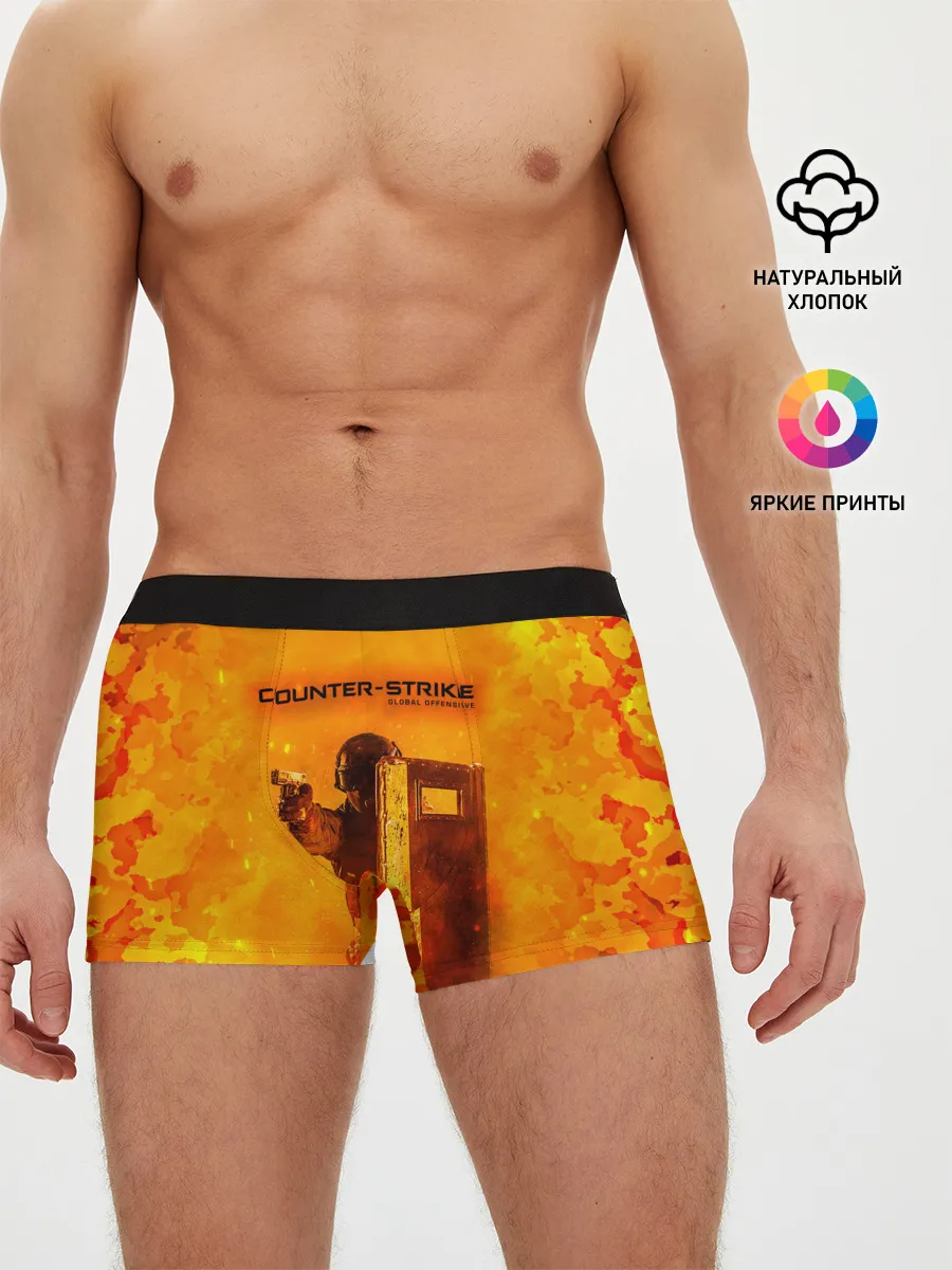 Мужские трусы боксеры / CS GO FIRE | КС ГО