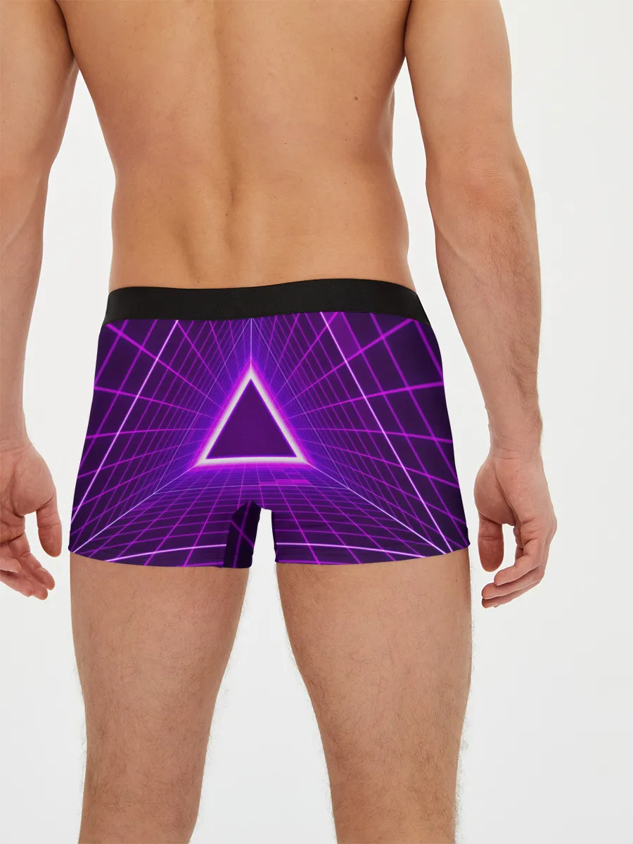 Мужские трусы боксеры / Фон в стиле ретро 80-х