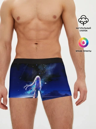 Мужские трусы боксеры / Animegirl Night Sea