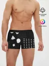 Мужские трусы боксеры / Черно-белые фигуры 3D