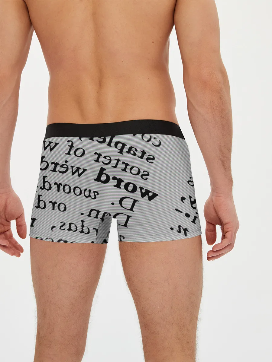 Мужские трусы боксеры / Текст из словоря