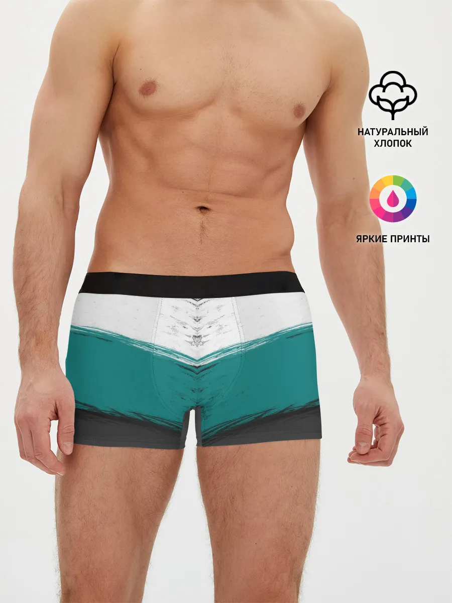 Мужские трусы боксеры / Полосатый абстрактный принт