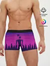 Мужские трусы боксеры / Сиреноголовый Пиксельный Город