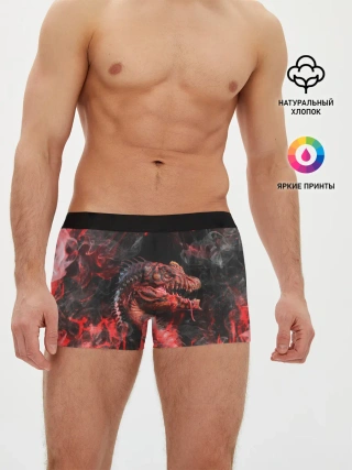 Мужские трусы боксеры / Опасный Динозавр | Red Dino