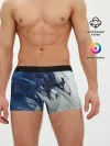 Мужские трусы боксеры / Серо-синее абстрактное
