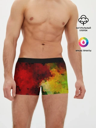 Мужские трусы боксеры / Абстрактная мазаика витраж