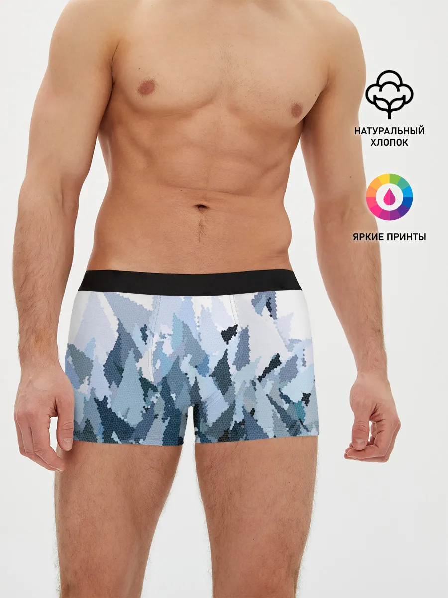 Мужские трусы боксеры / Абстрактная мазаика витраж