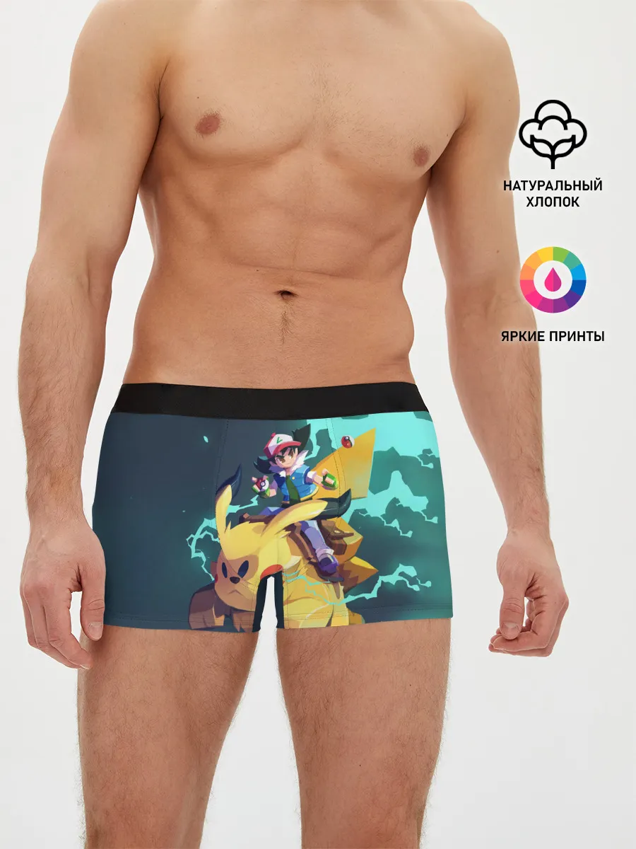 Мужские трусы боксеры / Эш с Пикачу