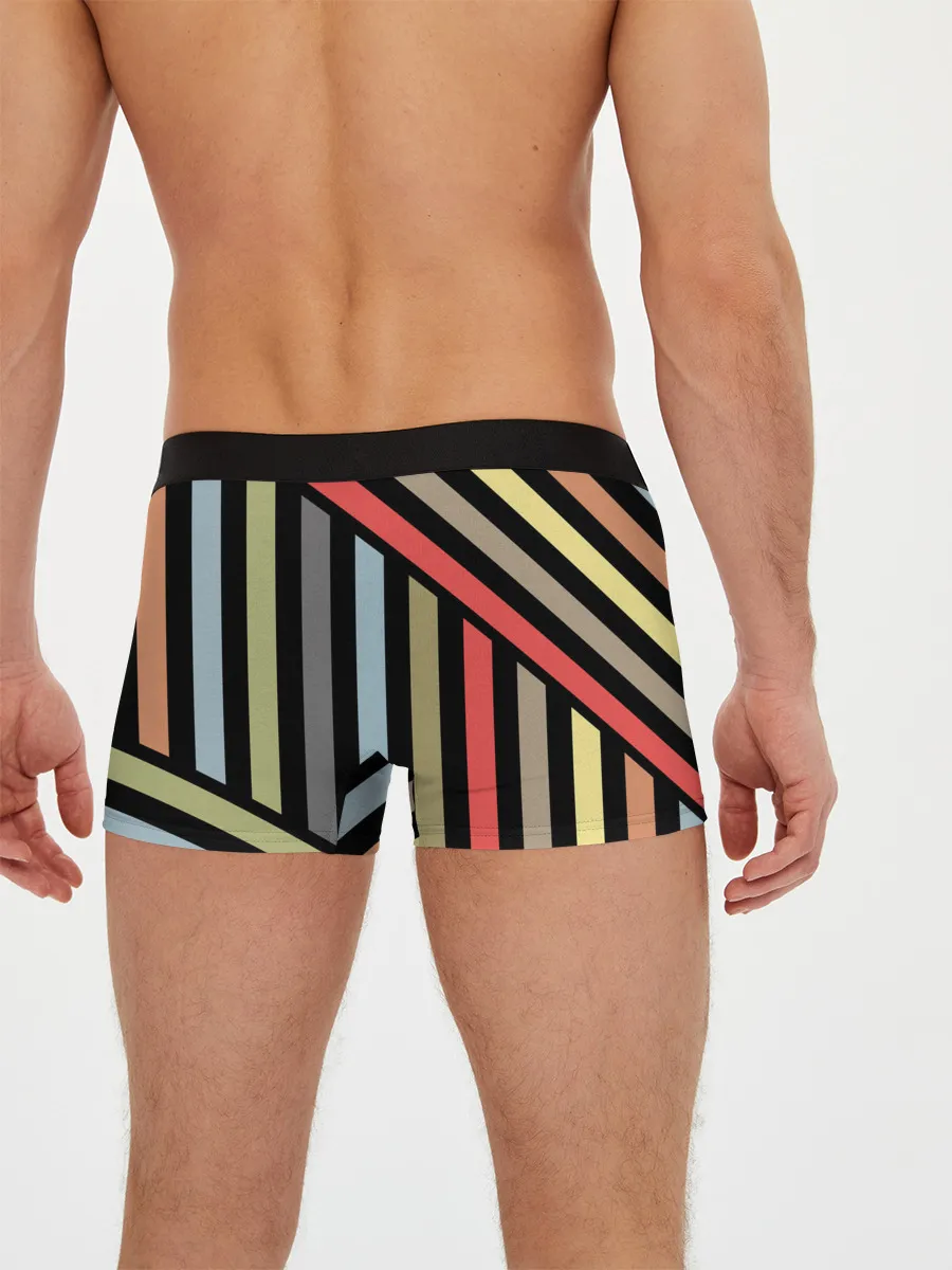 Мужские трусы боксеры / Абстрактный полосатый узор