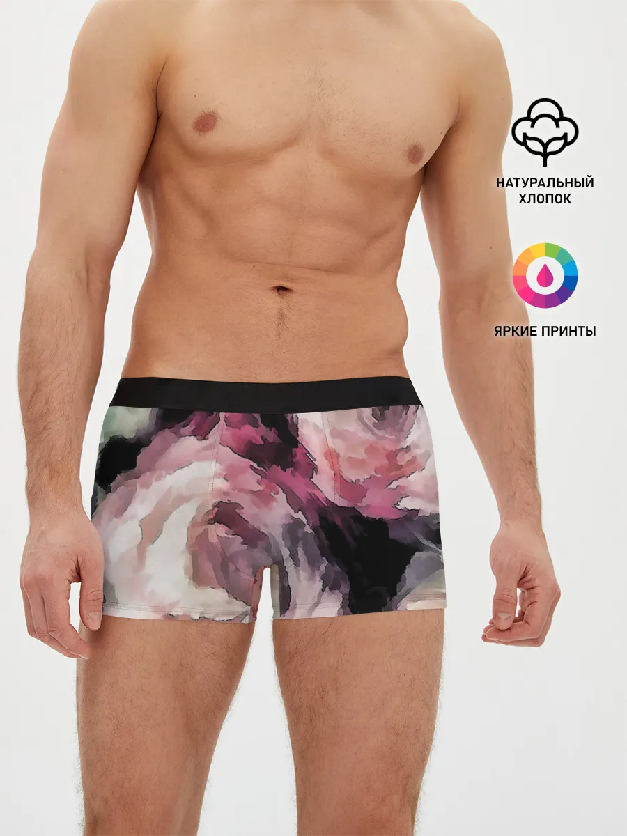 Мужские трусы боксеры / Абстрактные розы
