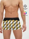 Мужские трусы боксеры / Черно-желтый геометрический